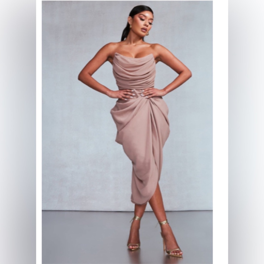 PLT asymmetrical corset dress